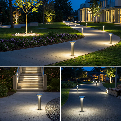 LED Ground Light Luminous Efficiency Design Solutions 4 LED ground lights in park, pathway, commercial spaces
