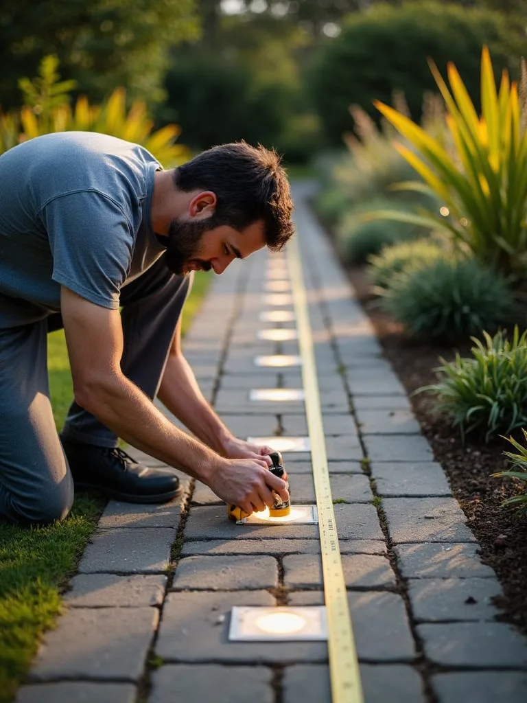 How to Install In Ground LED Lights: Step-by-Step Guide for a Safe and Professional Setup 3 Step 1: Mark the location of the lamps and lanterns (precise planning to avoid reworking)